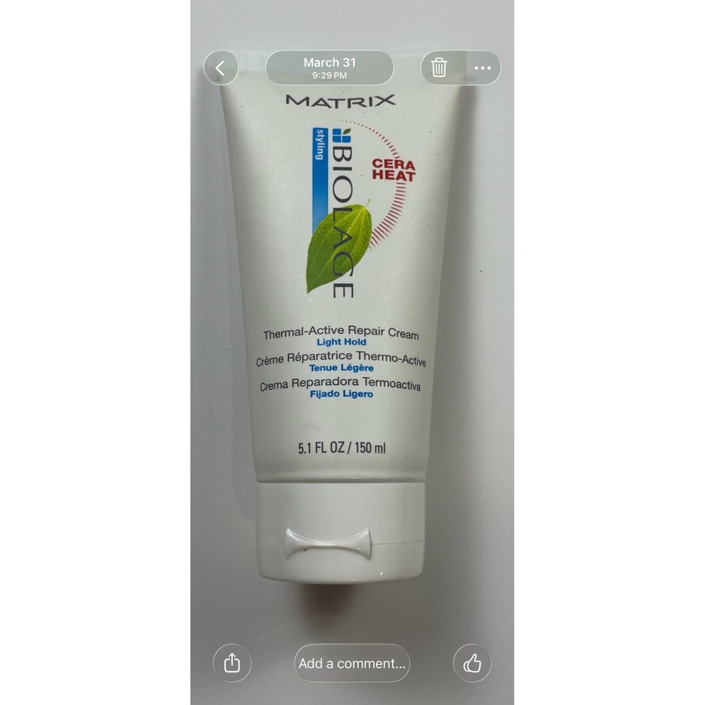 Matrix Biolage Thermal-Active Repair Cream Light Hold Cera Heat 5.1 oz 150 ml